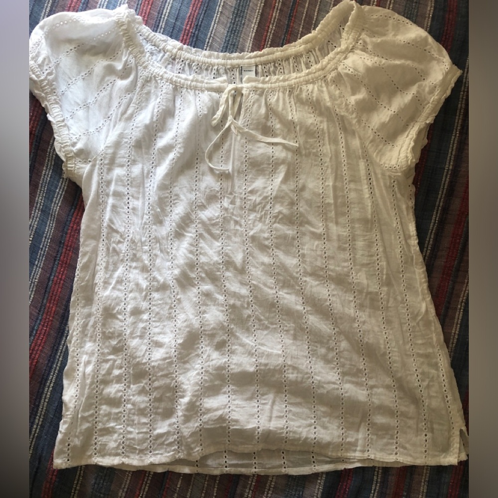 Cute white eyelet top